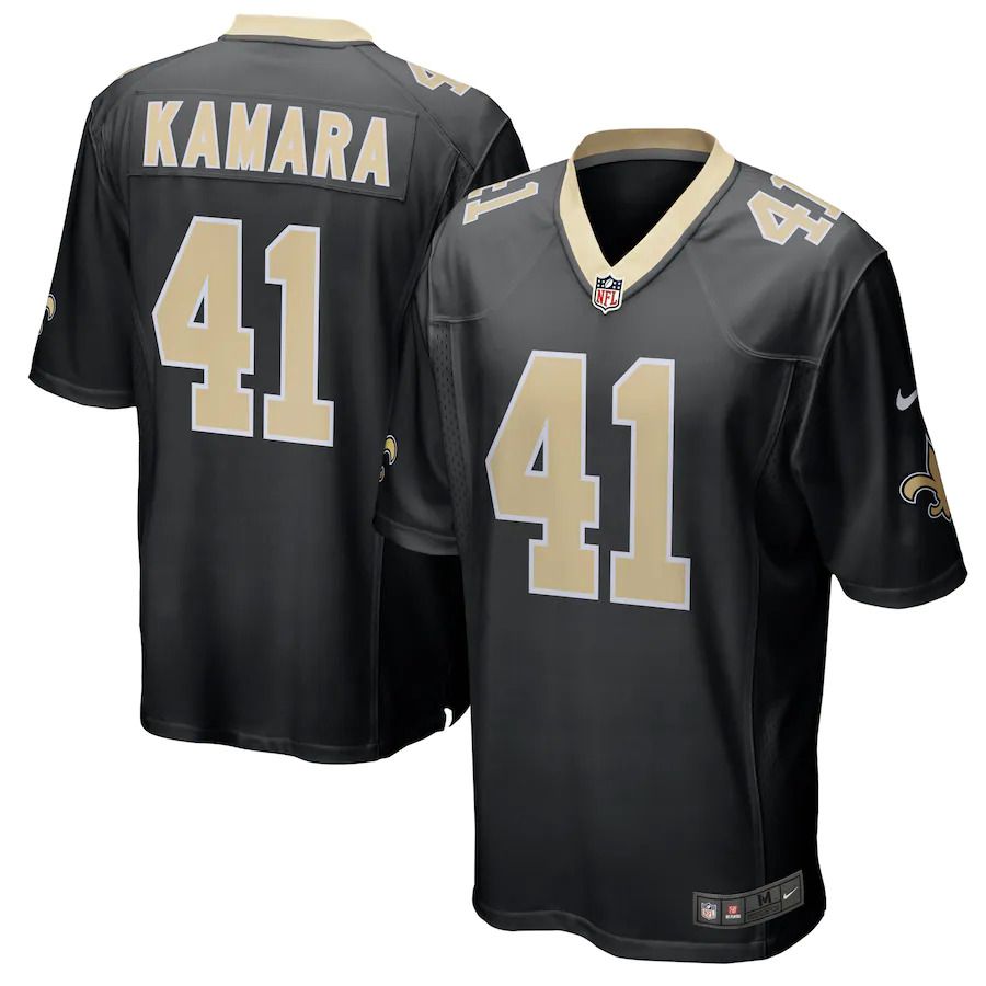 Men New Orleans Saints 41 Alvin Kamara Nike Black Game Player NFL Jersey
